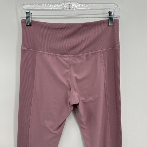 ATHLETA Mauve Pink Purple Barre Ribbed Powervita Tights Leggings Size Medium - Picture 6 of 8